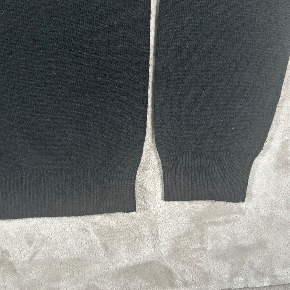 Polo Ralph Lauren Mens V-Neck Sweater Black 100% Lambswool Blue Pony Logo Large - Picture 3 of 12